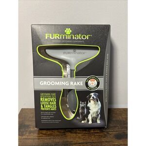 FURminator Daily Grooming Rake w/Rotating Teeth Dogs & Cats w/Thick Fur, NEW